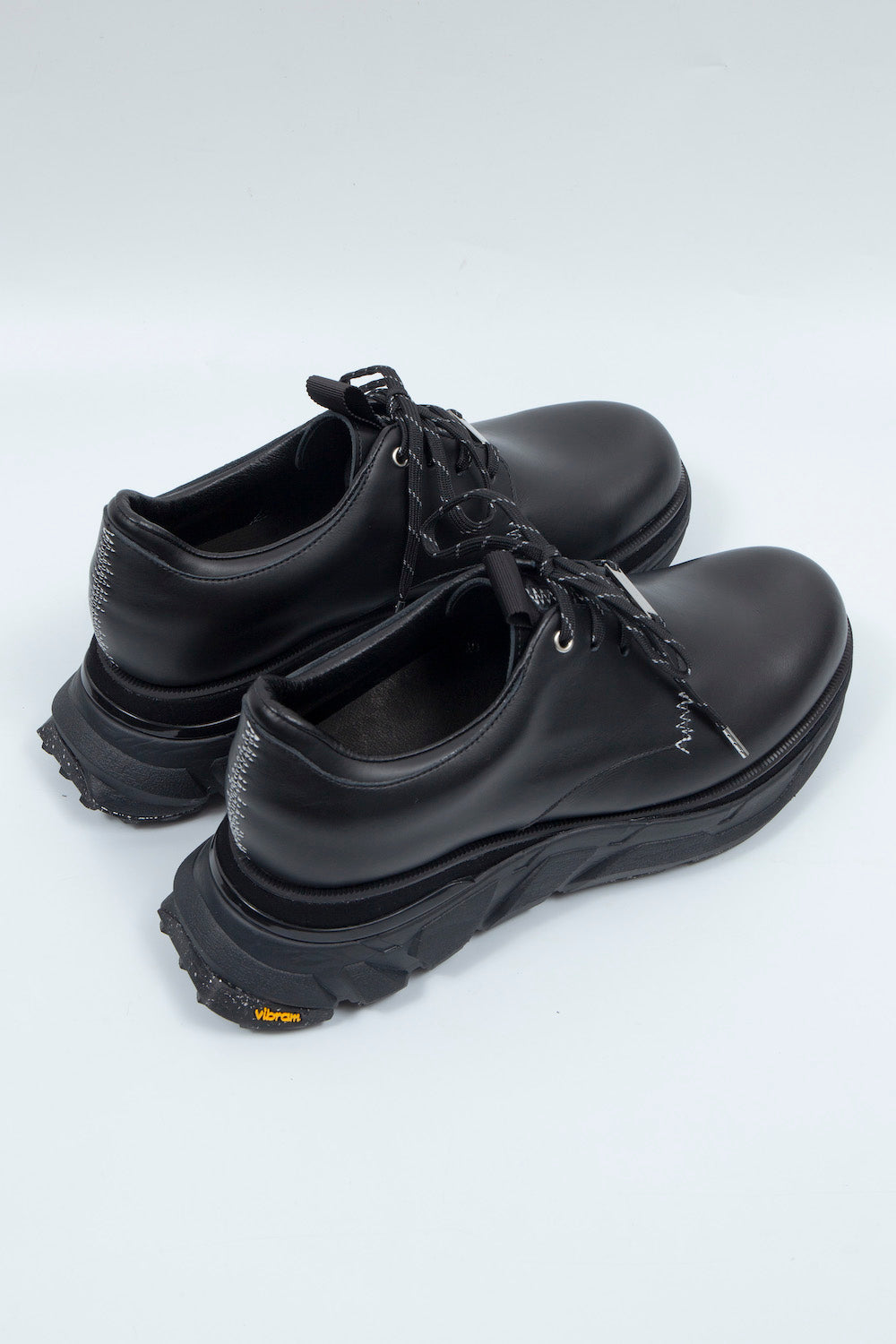*Limited Edition* *Reprint Edition* LBLM-SHOES01 | Stitchwork Docking Leather Shoes | BLACK