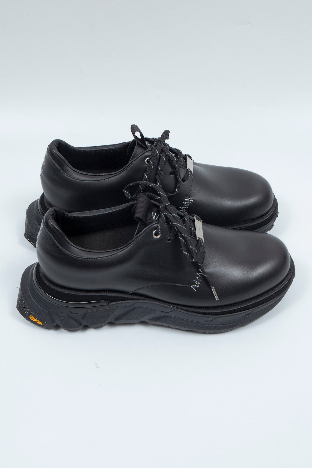 *Limited Edition* *Reprint Edition* LBLM-SHOES01 | Stitchwork Docking Leather Shoes | BLACK
