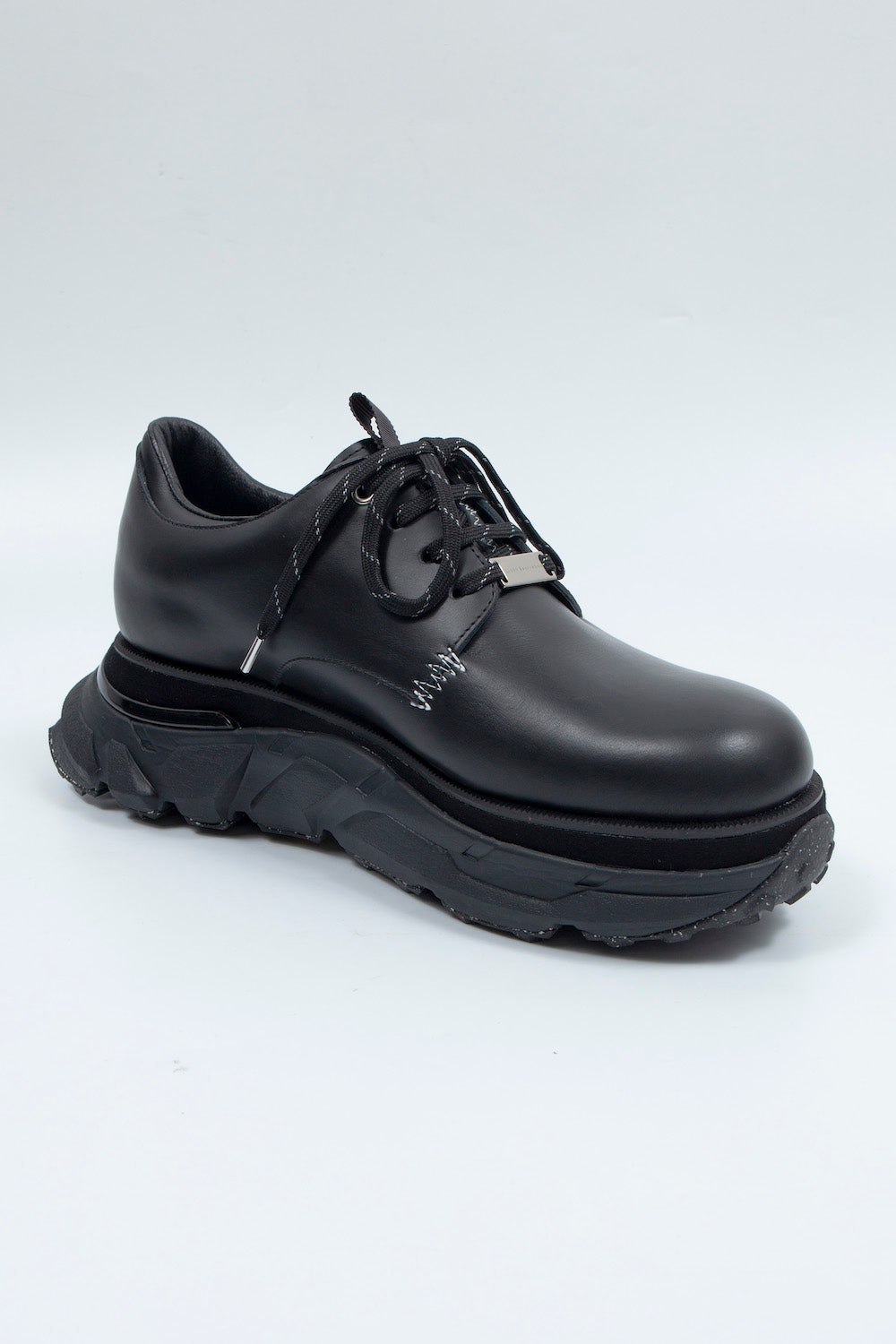 *Limited Edition* *Reprint Edition* LBLM-SHOES01 | Stitchwork Docking Leather Shoes | BLACK