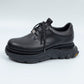 *Limited Edition* *Reprint Edition* LBLM-SHOES01 | Stitchwork Docking Leather Shoes | BLACK