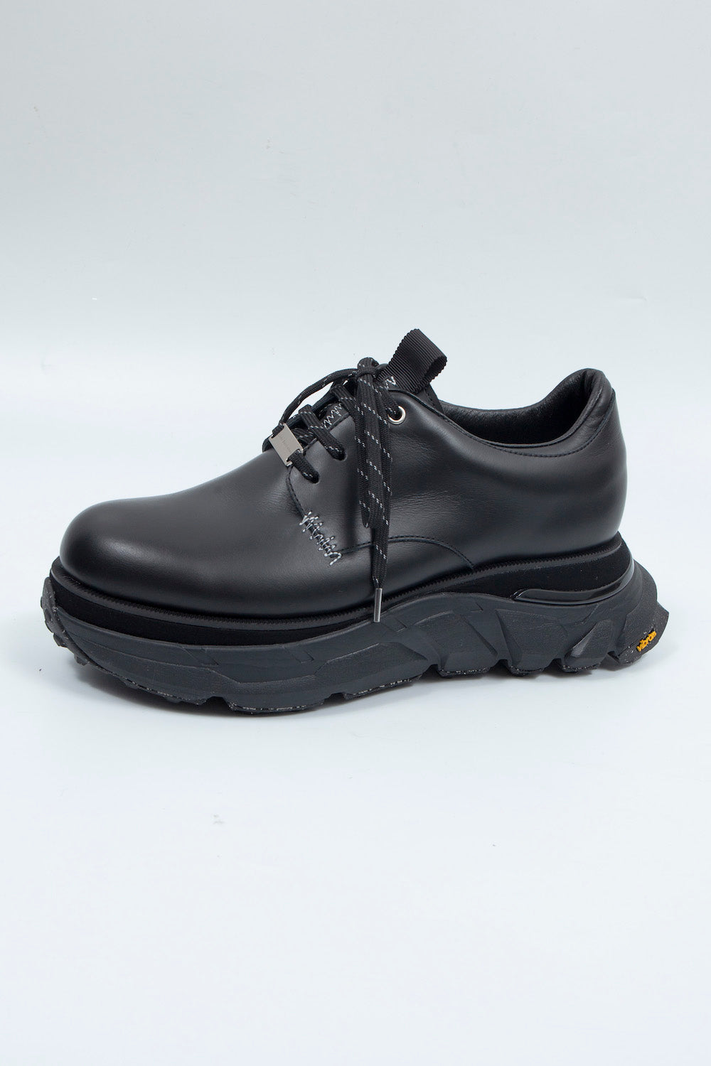 *Limited Edition* *Reprint Edition* LBLM-SHOES01 | Stitchwork Docking Leather Shoes | BLACK