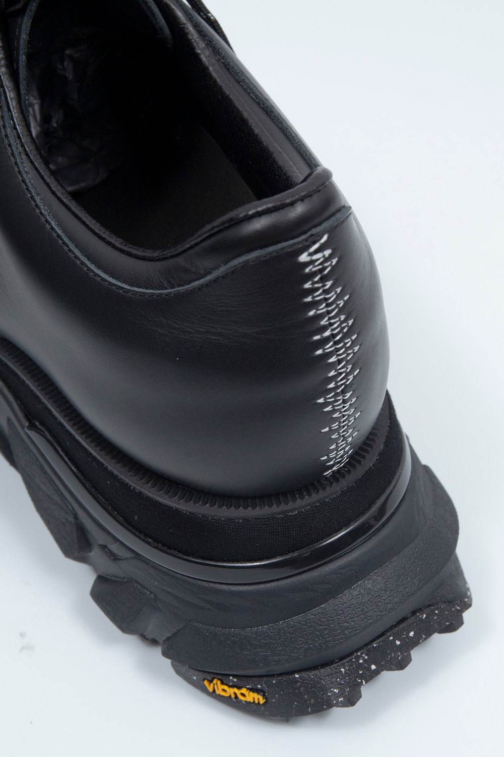 *Limited Edition* *Reprint Edition* LBLM-SHOES01 | Stitchwork Docking Leather Shoes | BLACK