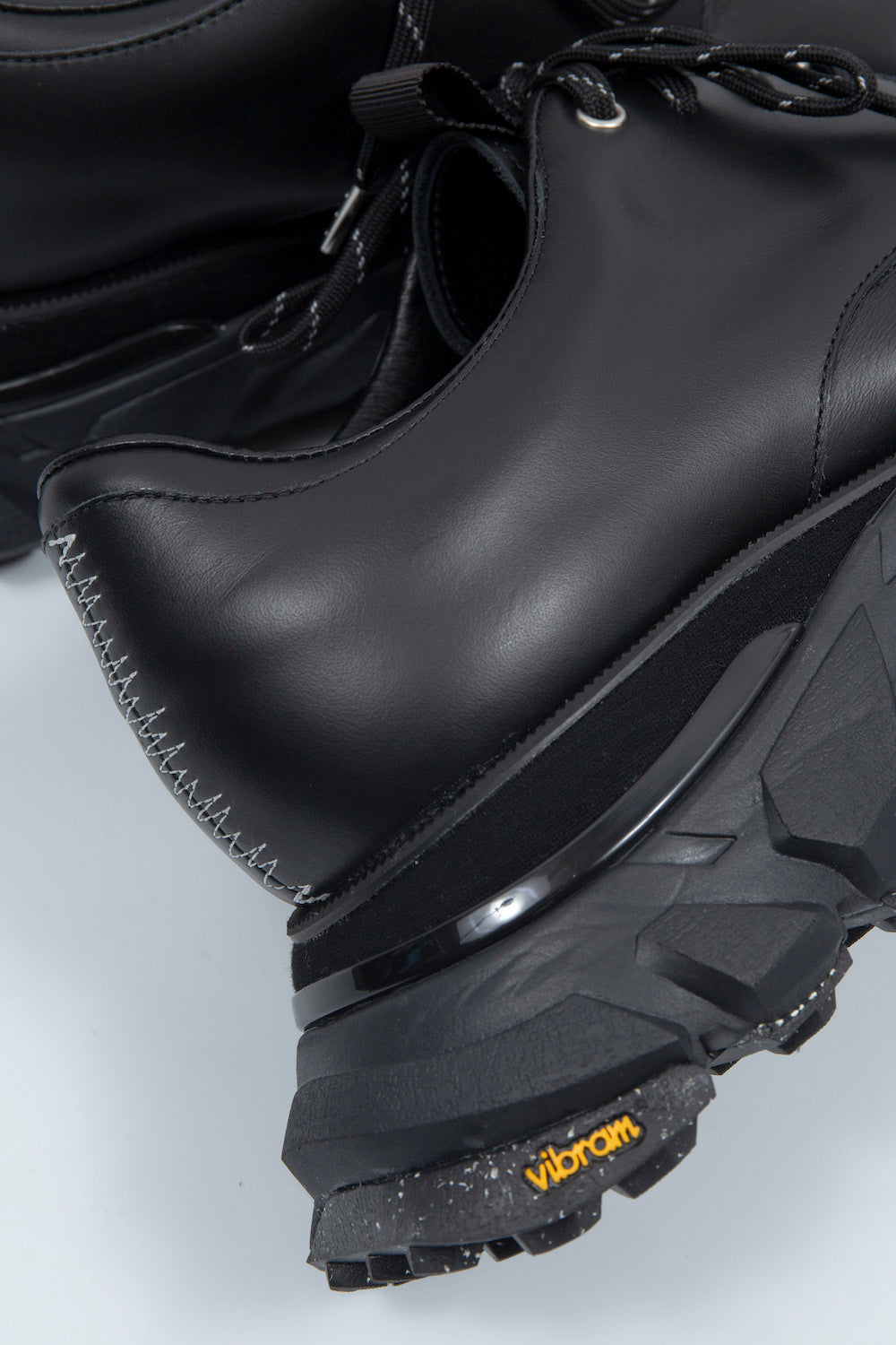 *Limited Edition* *Reprint Edition* LBLM-SHOES01 | Stitchwork Docking Leather Shoes | BLACK