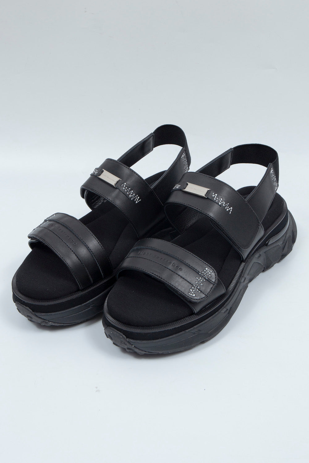 *限定* *復刻版*  LBLM-SHOES03 | ステッチワークドッキングレザーサンダル | BLACK
