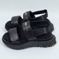 *限定* *復刻版*  LBLM-SHOES03 | ステッチワークドッキングレザーサンダル | BLACK