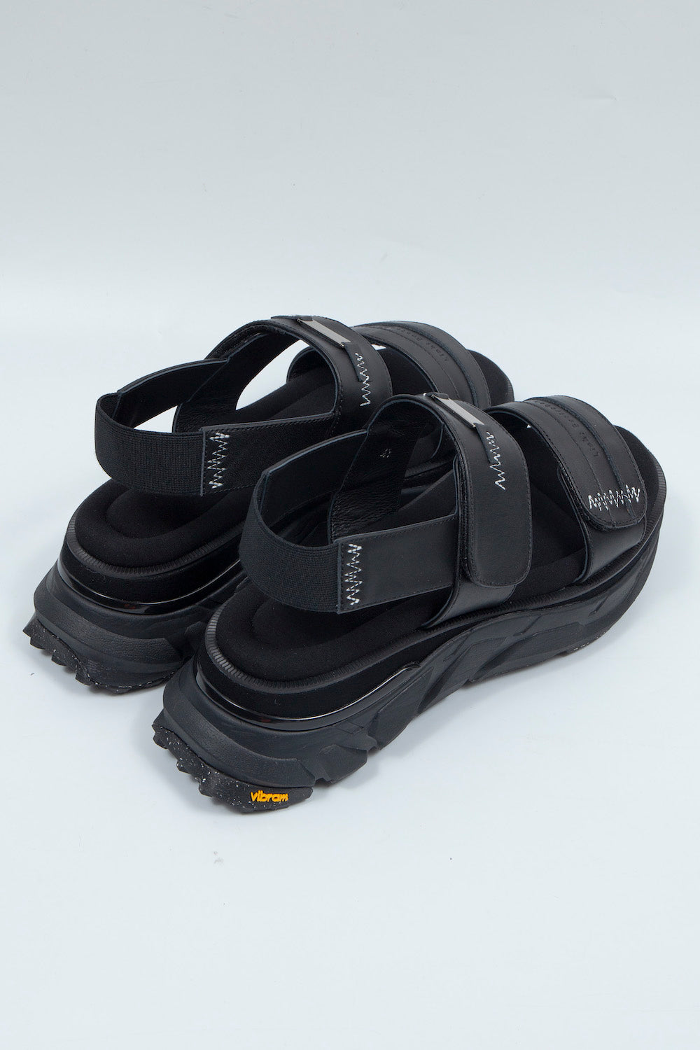 *限定* *復刻版*  LBLM-SHOES03 | ステッチワークドッキングレザーサンダル | BLACK
