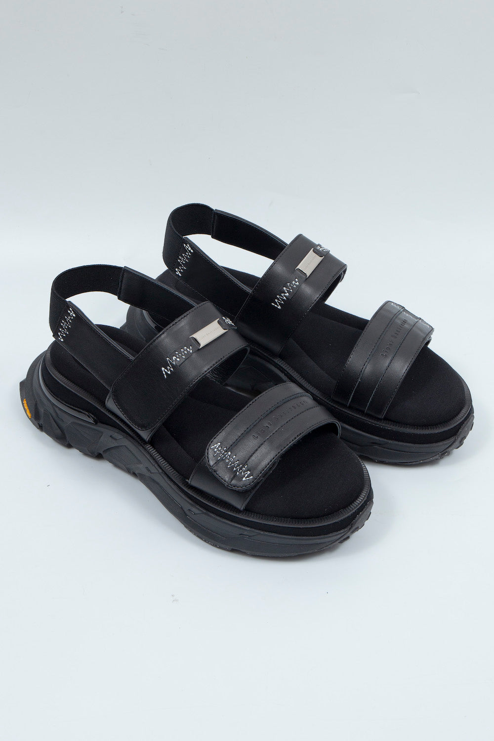 *限定* *復刻版*  LBLM-SHOES03 | ステッチワークドッキングレザーサンダル | BLACK