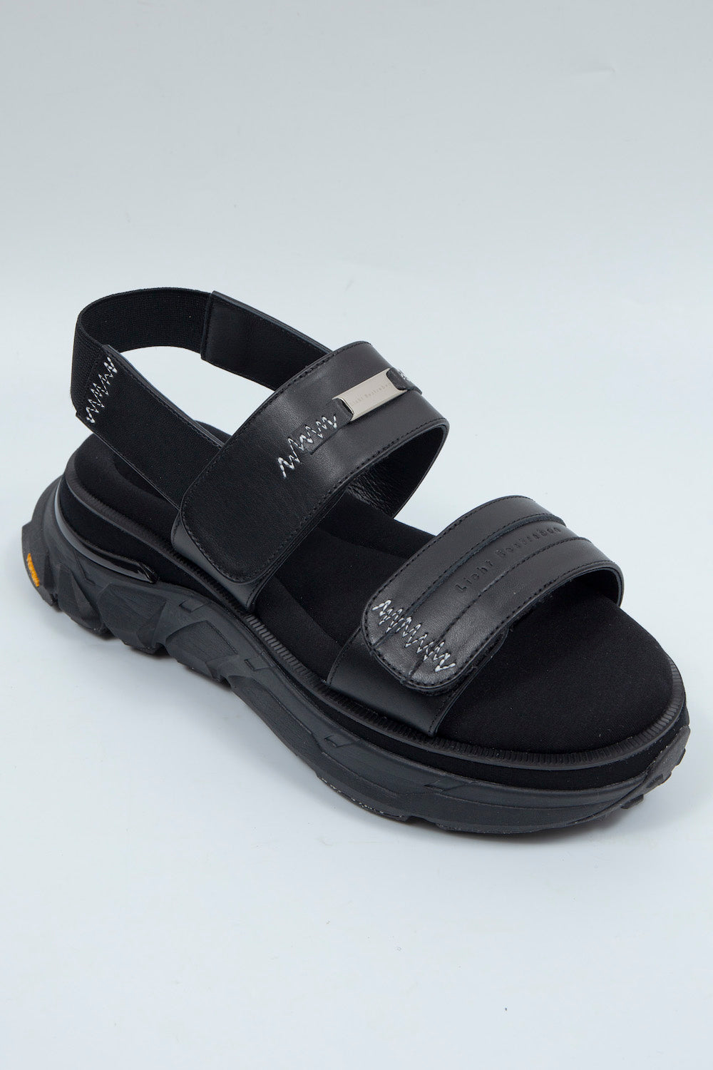 *限定* *復刻版*  LBLM-SHOES03 | ステッチワークドッキングレザーサンダル | BLACK