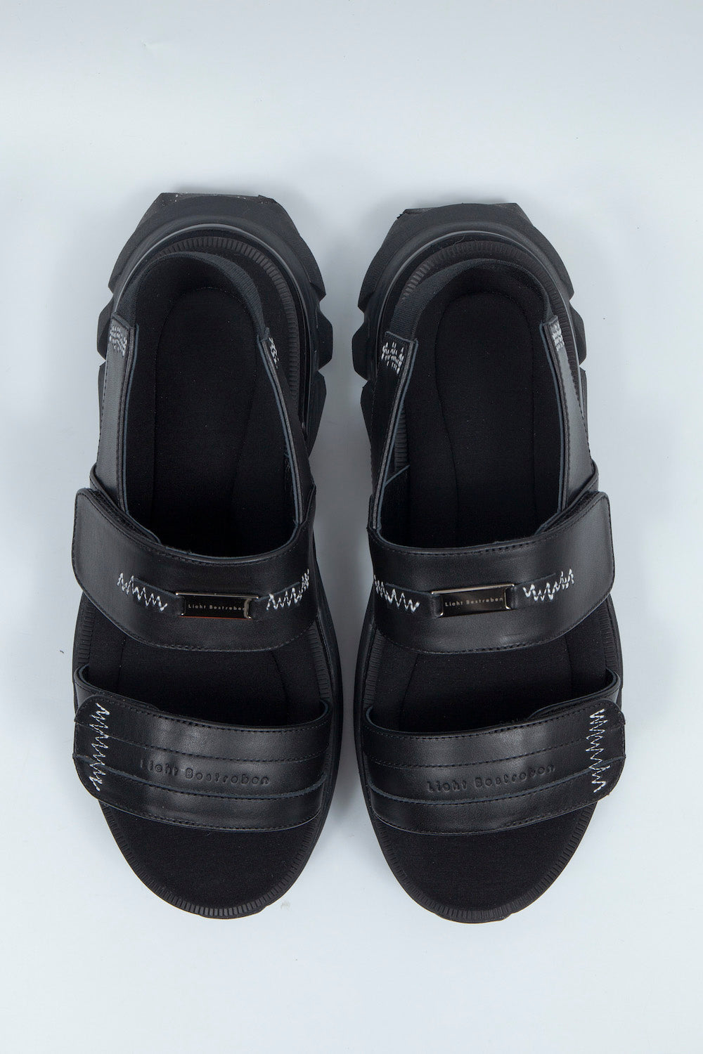 *限定* *復刻版*  LBLM-SHOES03 | ステッチワークドッキングレザーサンダル | BLACK
