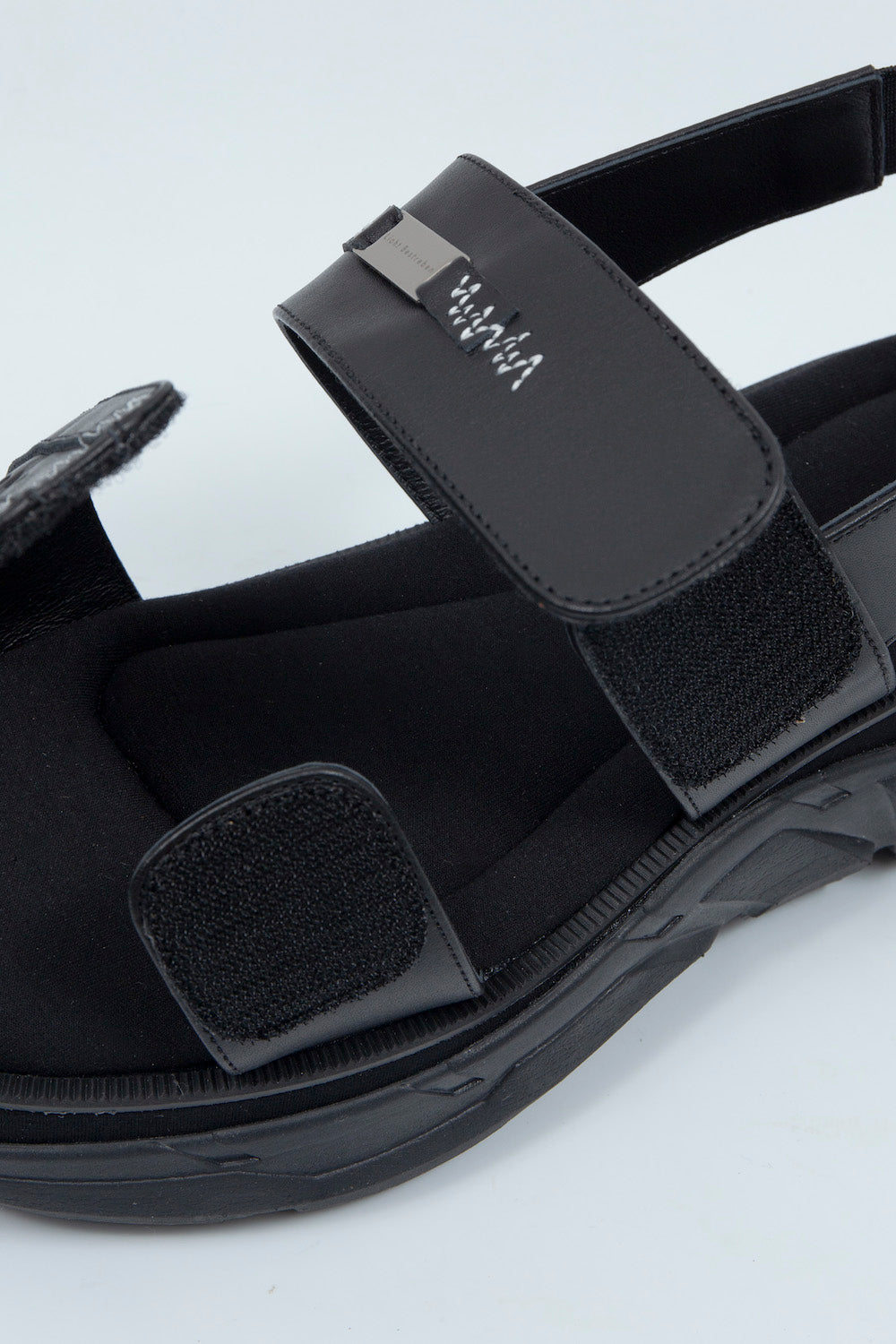 *限定* *復刻版*  LBLM-SHOES03 | ステッチワークドッキングレザーサンダル | BLACK