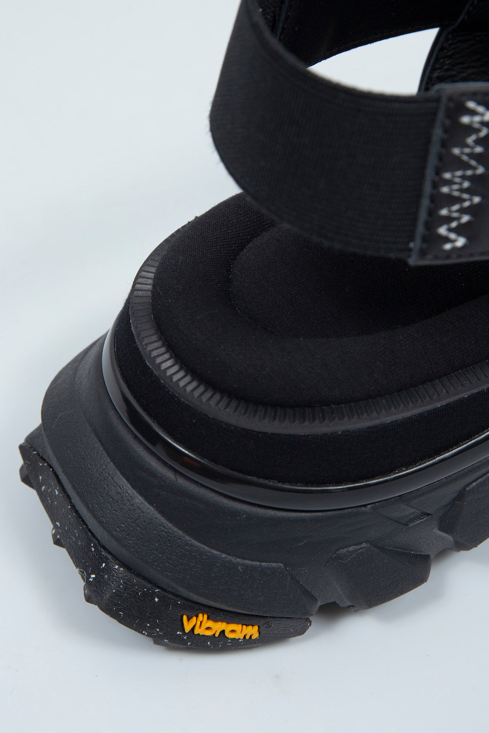 *限定* *復刻版*  LBLM-SHOES03 | ステッチワークドッキングレザーサンダル | BLACK