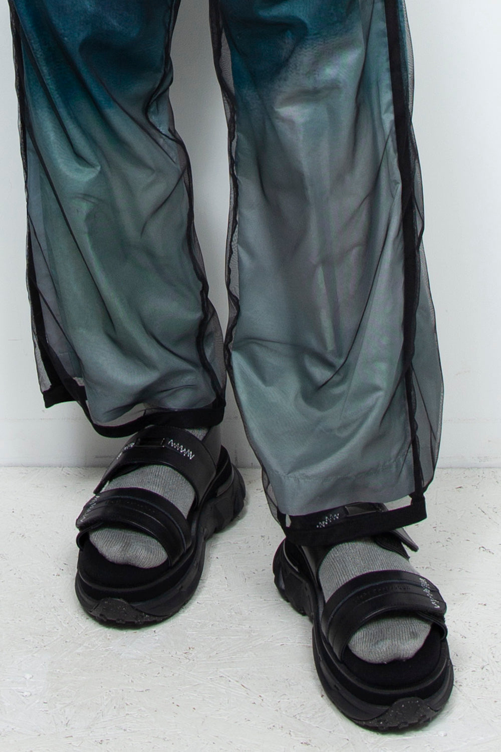 *限定* *復刻版*  LBLM-SHOES03 | ステッチワークドッキングレザーサンダル | BLACK