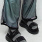 *限定* *復刻版*  LBLM-SHOES03 | ステッチワークドッキングレザーサンダル | BLACK
