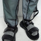 *限定* *復刻版*  LBLM-SHOES03 | ステッチワークドッキングレザーサンダル | BLACK
