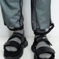 *限定* *復刻版*  LBLM-SHOES03 | ステッチワークドッキングレザーサンダル | BLACK