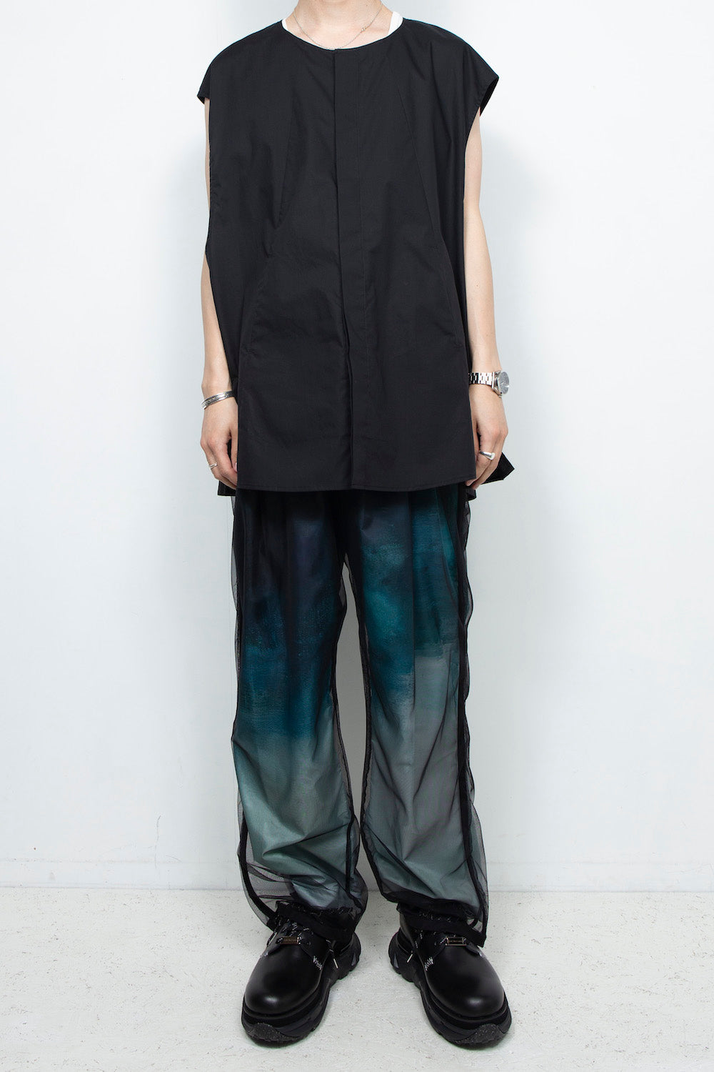 *Limited Edition* *Reprint Edition* LBLM-SHOES01 | Stitchwork Docking Leather Shoes | BLACK