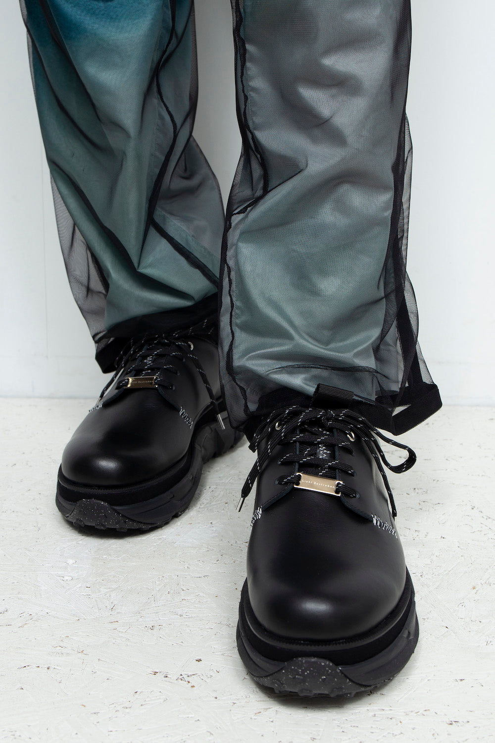 *Limited Edition* *Reprint Edition* LBLM-SHOES01 | Stitchwork Docking Leather Shoes | BLACK