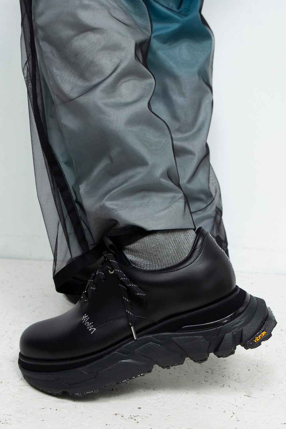 *Limited Edition* *Reprint Edition* LBLM-SHOES01 | Stitchwork Docking Leather Shoes | BLACK