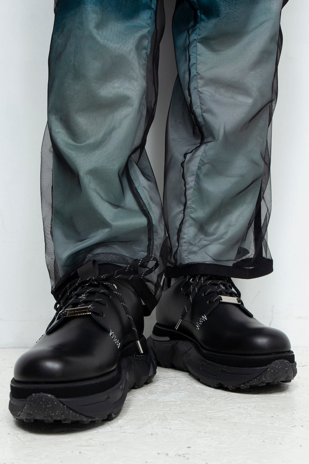 *Limited Edition* *Reprint Edition* LBLM-SHOES01 | Stitchwork Docking Leather Shoes | BLACK