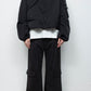 <LAST 1点> LB25AW-BL03-VTN | QUOISM®️パッティングショートフードブルゾン | BLACK