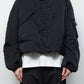 <LAST 1点> LB25AW-BL03-VTN | QUOISM®️パッティングショートフードブルゾン | BLACK