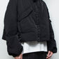 <LAST 1点> LB25AW-BL03-VTN | QUOISM®️パッティングショートフードブルゾン | BLACK