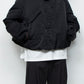 <LAST 1点> LB25AW-BL03-VTN | QUOISM®️パッティングショートフードブルゾン | BLACK