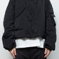 <LAST 1点> LB25AW-BL03-VTN | QUOISM®️パッティングショートフードブルゾン | BLACK