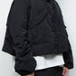 <LAST 1点> LB25AW-BL03-VTN | QUOISM®️パッティングショートフードブルゾン | BLACK