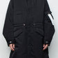 <LAST 1点> LB25AW-FC01-VTN | QUOISM®️パッティングフィッシュテールコート | BLACK