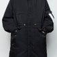 <LAST 1点> LB25AW-FC01-VTN | QUOISM®️パッティングフィッシュテールコート | BLACK