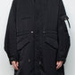 <LAST 1点> LB25AW-FC01-VTN | QUOISM®️パッティングフィッシュテールコート | BLACK
