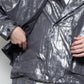 <LAST 1点> LB25AW-SH09-HKW | ウォッシュドホイルコーティングショートトレンチジャケット | STEEL GRAY
