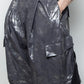 <LAST 1点> 
LB25AW-PT05-HKW | ウォッシュドホイルコーティングデタッチャブルカーゴパンツ | STEEL GRAY
