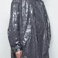 <LAST 1点> LB25AW-SHCO01-HKW | ウォッシュドホイルコーティングステンカラーライトコート | STEEL GRAY