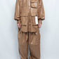 LB25SS-SH07-FFL| FAKE-FAKE LEATHER Ⅱ M-65モチーフシャツジャケット | BROWN