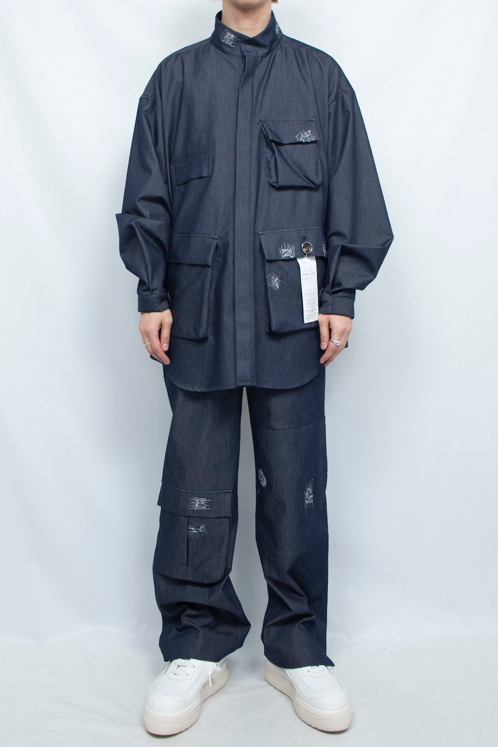 LB25SS-SH07-DDI| COOLMOTION®️ M-65モチーフデニムシャツジャケット | NAVY