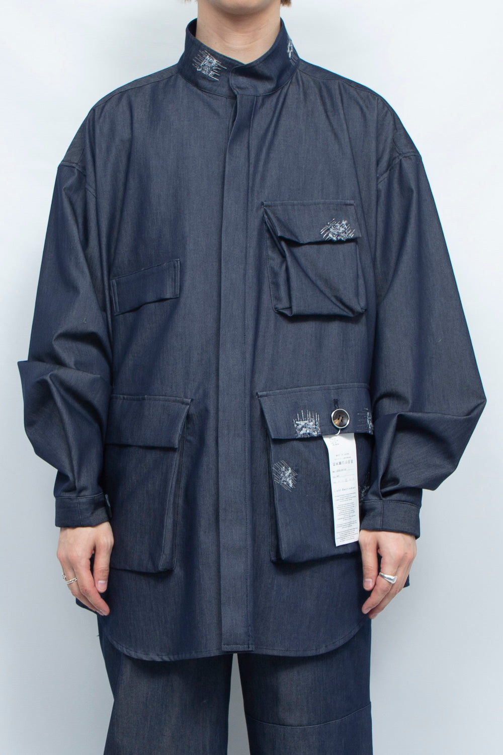 LB25SS-SH07-DDI| COOLMOTION®️ M-65モチーフデニムシャツジャケット | NAVY