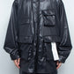 LB25SS-SH07-FFL| FAKE-FAKE LEATHER Ⅱ M-65モチーフシャツジャケット | BLACK