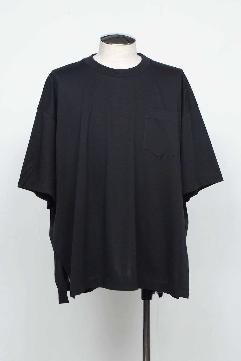 LBLM-TE09-PLN | スーペリアピマコットンオリジナルリブネックTシャツ | BLACK