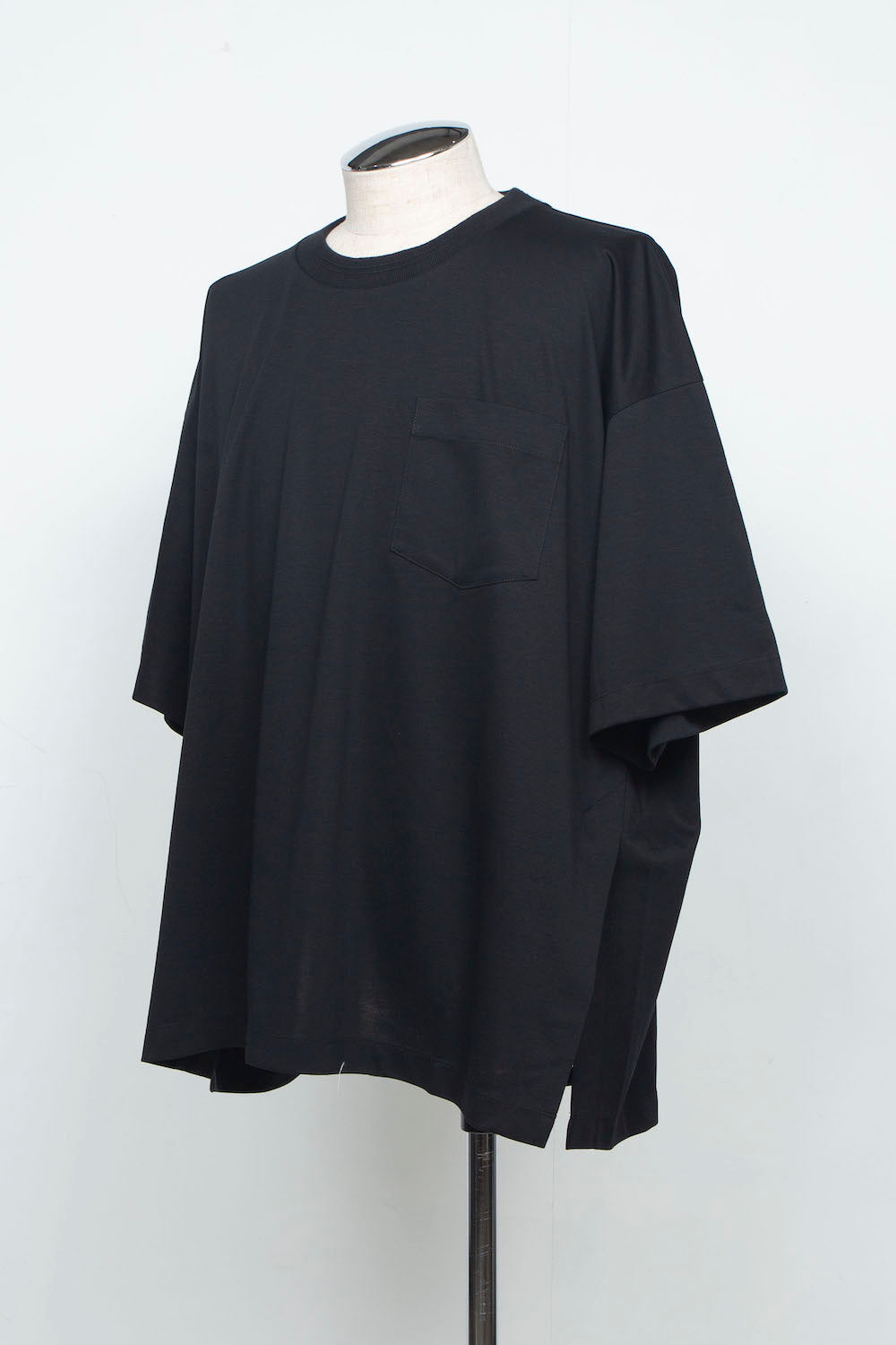 LBLM-TE09-PLN | スーペリアピマコットンオリジナルリブネックTシャツ | BLACK
