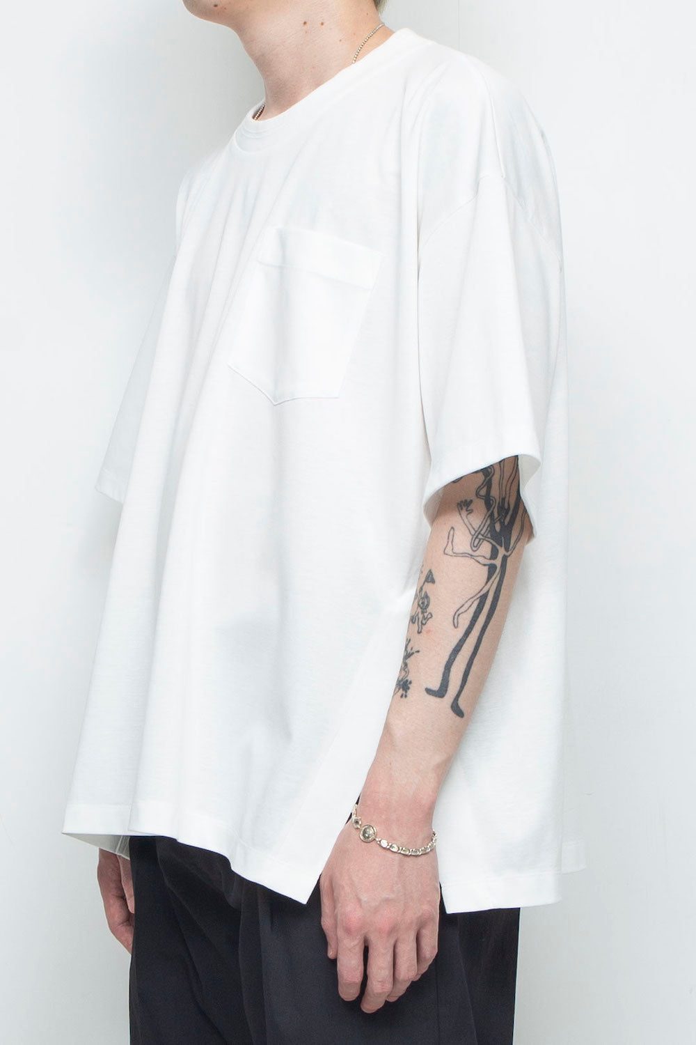 LBLM-TE09-PLN | スーペリアピマコットンオリジナルリブネックTシャツ | WHITE