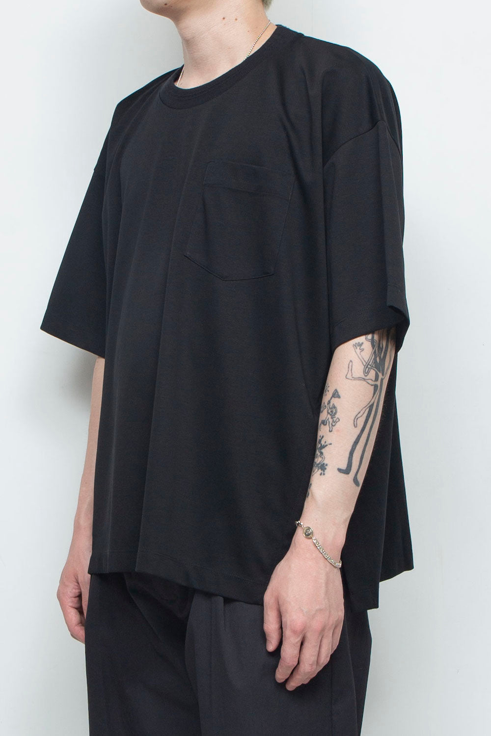 LBLM-TE09-PLN | スーペリアピマコットンオリジナルリブネックTシャツ | BLACK
