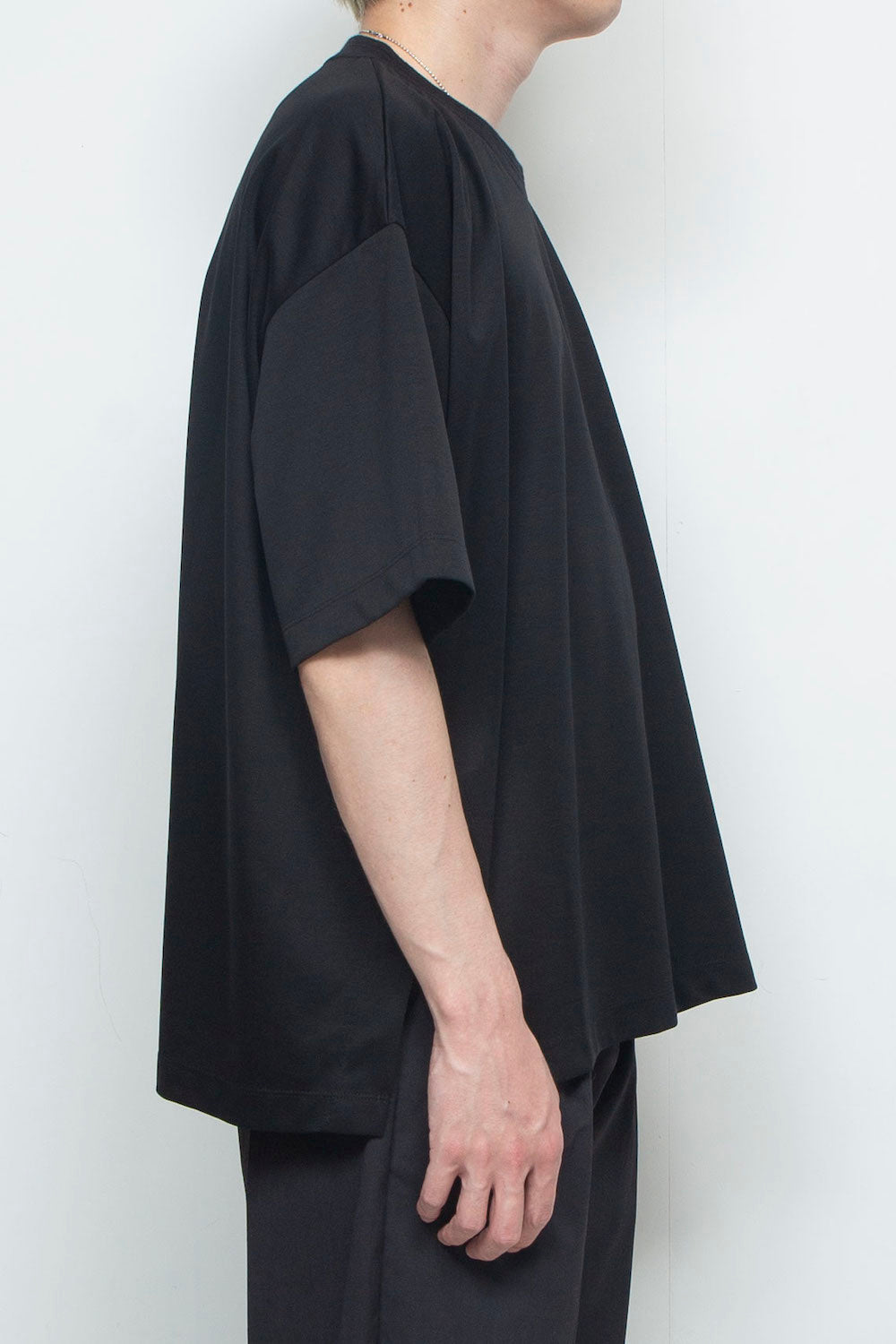 LBLM-TE09-PLN | スーペリアピマコットンオリジナルリブネックTシャツ | BLACK