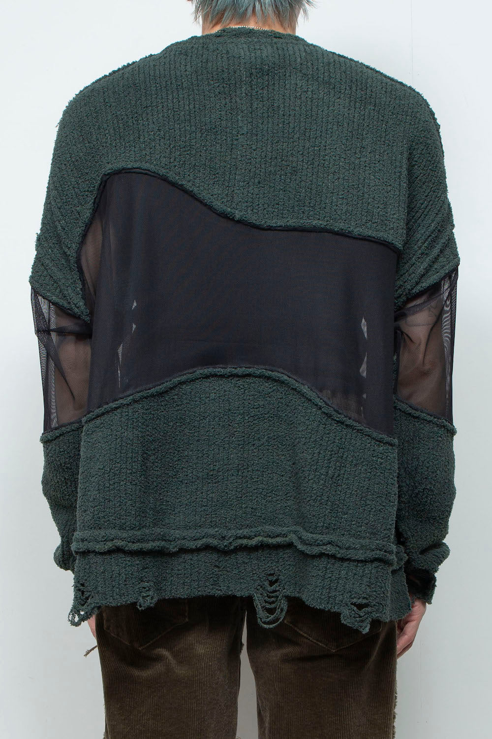 LB25AW-KN08 | Docking Reverse Crushed Sweater | BILLIARD GREEN