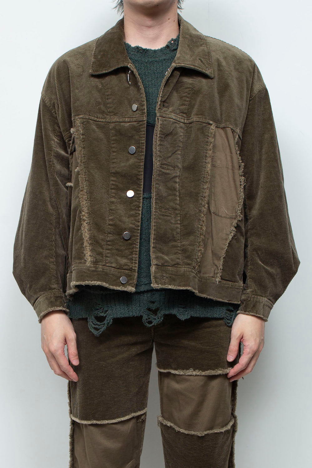 LB25AW-JK02-CDR | Reconstructed Carpenter Jacket (Corduroy) | OLIVE