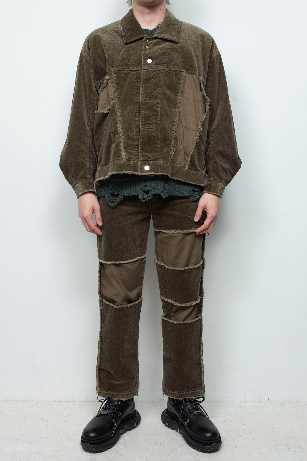 LB25AW-JK02-CDR | Reconstructed Carpenter Jacket (Corduroy) | OLIVE