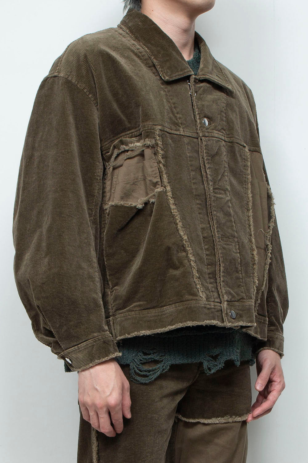 LB25AW-JK02-CDR | Reconstructed Carpenter Jacket (Corduroy) | OLIVE