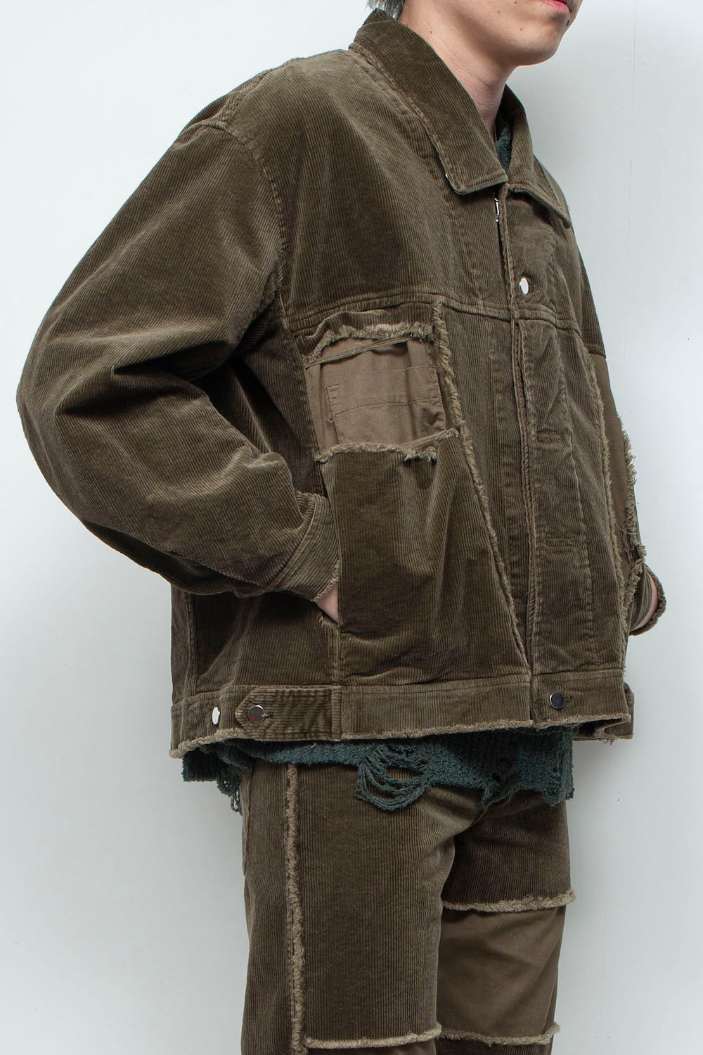 LB25AW-JK02-CDR | Reconstructed Carpenter Jacket (Corduroy) | OLIVE