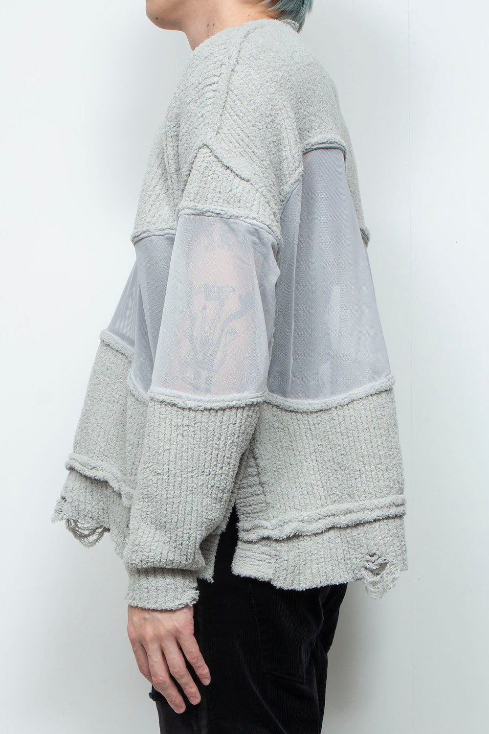 <last>
 LB25AW-KN08 | Docking Reverse Crushed Sweater | Light Gray</last>